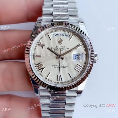 NEW Upgraded Replica Rolex Presidential Day Date II 3255 Cream Dial Watch V3 Version